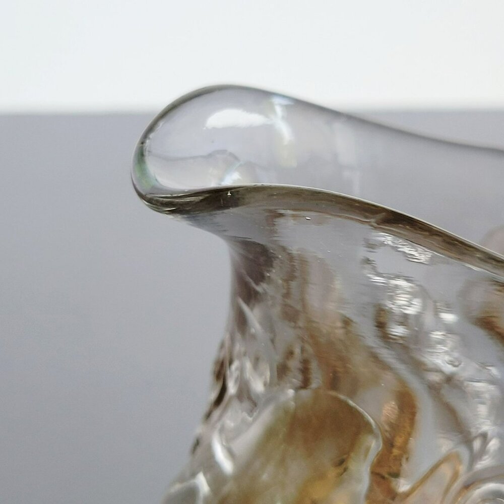 Antique EAPG Fostoria Wedding Bells Footed Creamer Clear & Gold USA c1900-03 - Picture 6 of 11